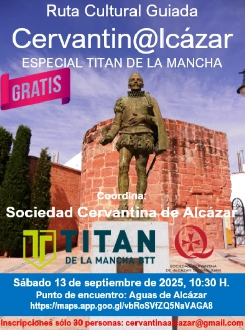 La Titán de la Mancha 2025 contará con una ruta Cervantin@lcazar